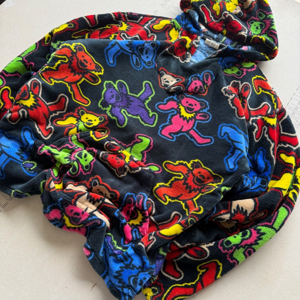 Vintage Rare Grateful Dead Dancing Bears Fleece Hoodie